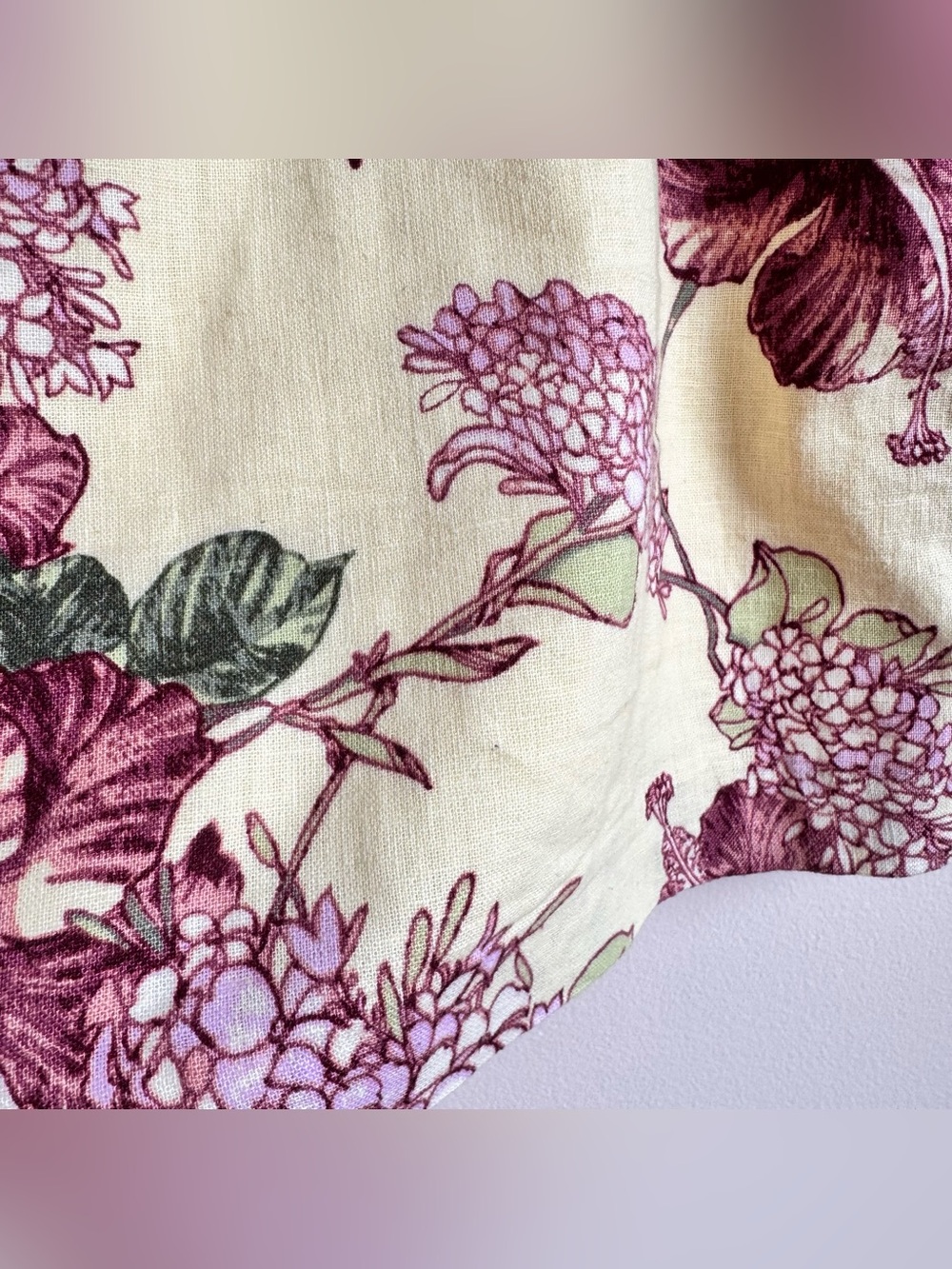 The A&F Ultra High Rise Scarlett Yellow & Wine Floral Linen-Blend Mini Skort - M - Picture 9 of 16